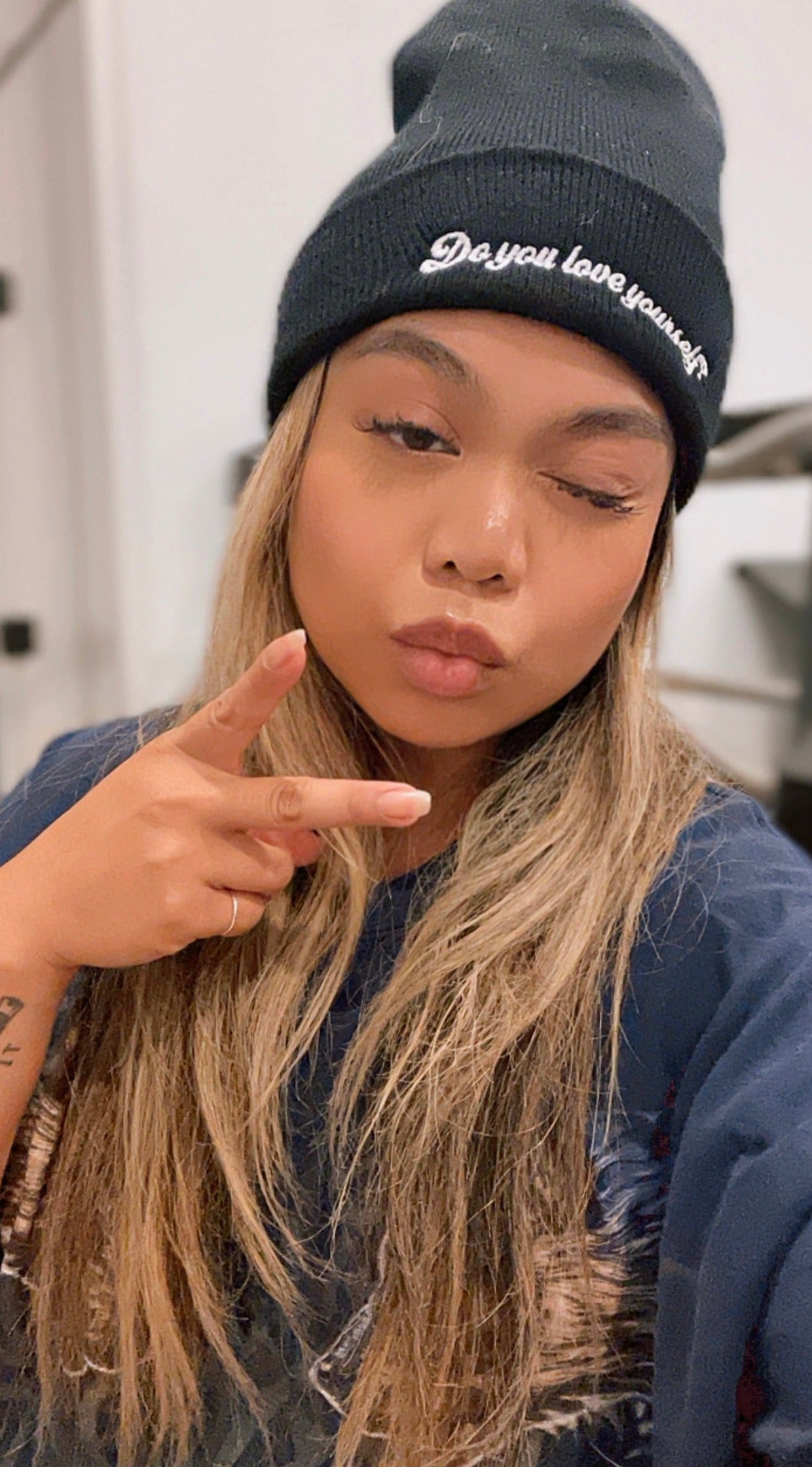 "DYLY?" Beanie - emo_octopus