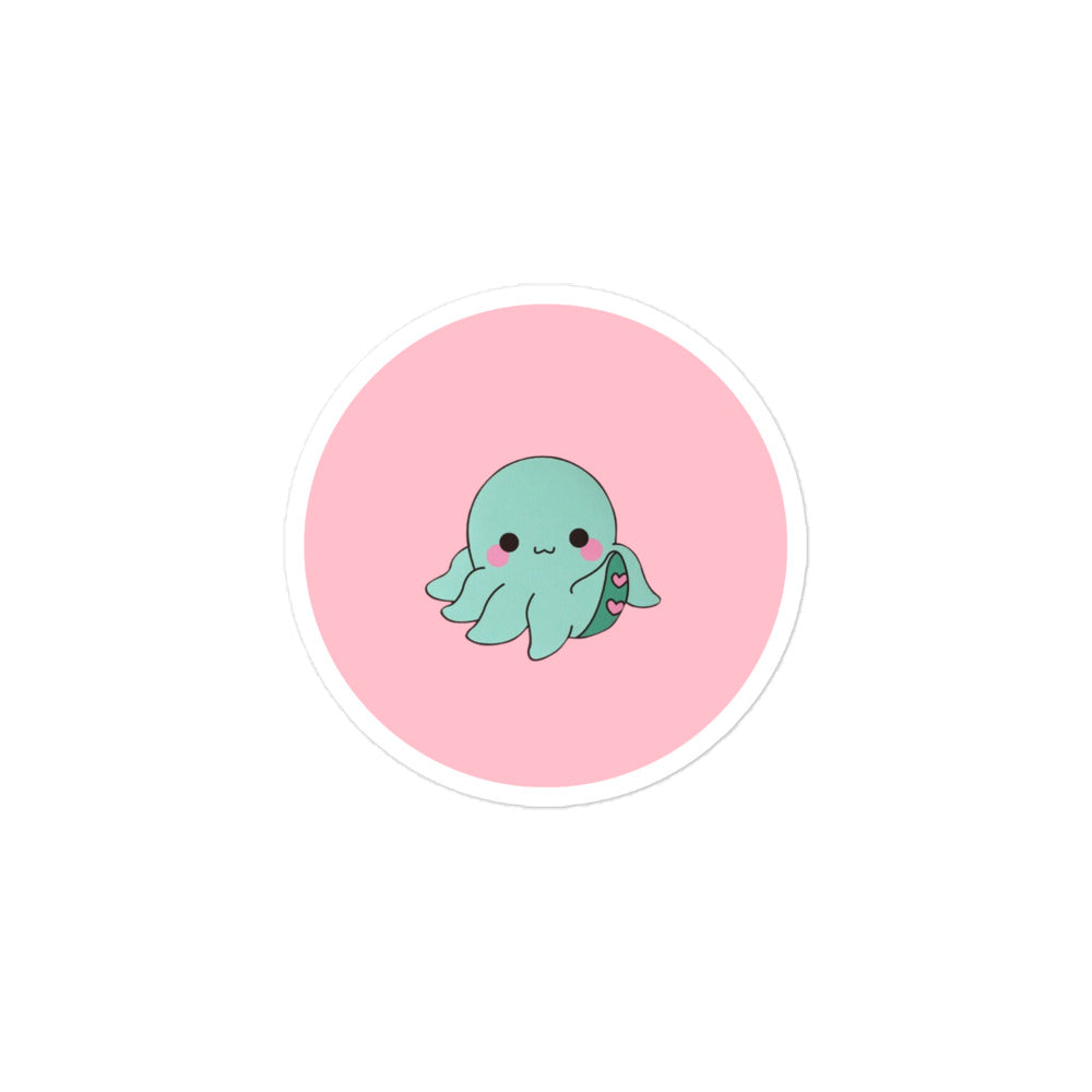 Pink-O Sticker - emo_octopus